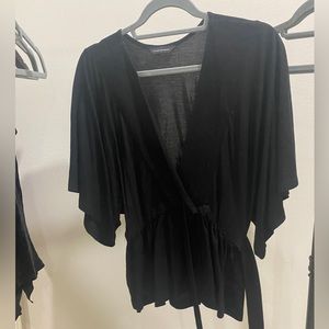 Club Monaco black wrap top size S